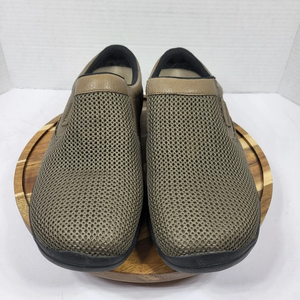 Merrell Encore Gust Mens 11.5 Brown Leather Mesh Slip On Mules J66271 - Picture 3 of 11